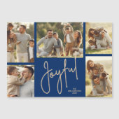 JOYFUL Christmas Photo Collage Magnetic Cards (Voorkant)