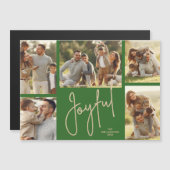 JOYFUL Christmas Photo Collage Magnetic Cards (Voorkant / Achterkant)