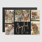 JOYFUL Christmas Photo Collage Magnetic Cards (Voorkant / Achterkant)