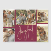 JOYFUL Christmas Photo Collage Magnetic Cards (Voorkant)