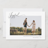 Joyful Christmas Pregnancy Aankondiging Kaart (Voorkant)