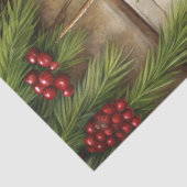 Joyful Christmas stocking tissue paper pine wreath Tissuepapier (Detail)