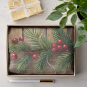 Joyful Christmas stocking tissue paper pine wreath Tissuepapier (Geschenk)