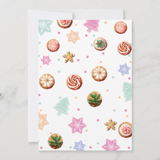 Joyful Christmas Waterverf Cookie Exchange Kaart (Achterkant)