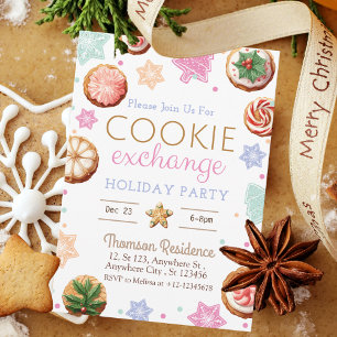 Joyful Christmas Waterverf Cookie Exchange Kaart