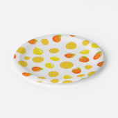 Joyful Citrus: Citroenen en Sinaasappels Papieren Bordje (Gekanteld)