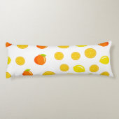 Joyful Citrus: Lemons & Sinaasappels Lichaamskussen (Achterkant)