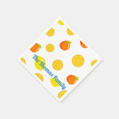 Joyful Citrus: Lemons & Sinaasappels Servet (Hoek)