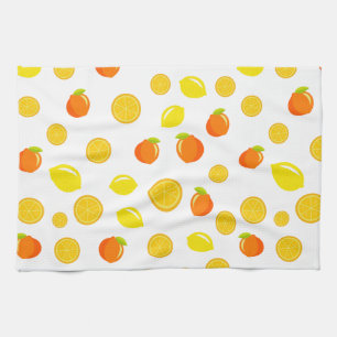 Joyful Citrus: Lemons & Sinaasappels Theedoek
