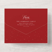 Joyful collage elegant red kerstvakantie all in one uitnodiging (Achterkant)