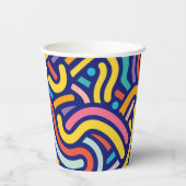 Joyful Color Pattern  Papieren Bekers (Achterkant)