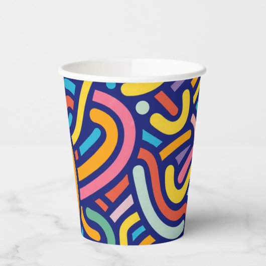 Joyful Color Pattern Papieren Bekers (Links)
