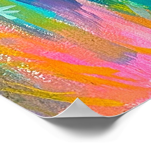 Joyful Colorful Abstract Painting Print (Hoek)