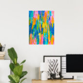 Joyful Colorful Abstract Painting Print (Thuiskantoor)