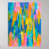 Joyful Colorful Abstract Painting Print (Voorkant)