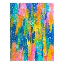 Joyful Colorful Abstract Painting Print
