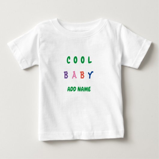 Joyful Cool Funny Nieuwe Baby Gepersonaliseerde Te (Voorkant)