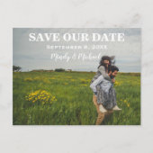 Joyful Couple Wedding Save Announounding Briefkaar Aankondigingskaart (Voorkant)