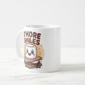 Joyful Cream S'more Cartoon Marshmallow Snack Koffiemok (Voorkant links)