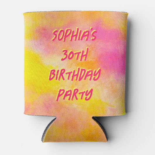 Joyful Custom 30th Verjaardag Foto Blikjeskoeler (Voorkant)