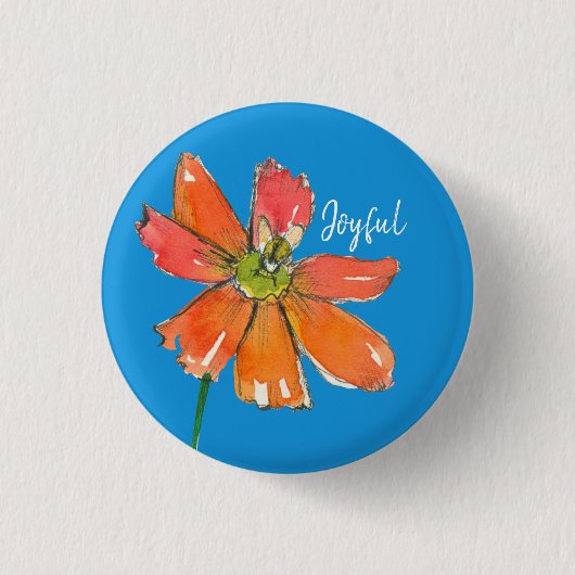 Joyful Daisy Honey Bee Inspirerend Words Ronde Button 3,2 Cm (Voorkant)