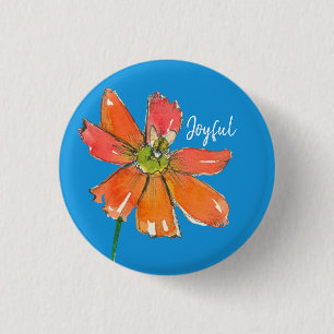 Joyful Daisy Honey Bee Inspirerend Words Ronde Button 3,2 Cm
