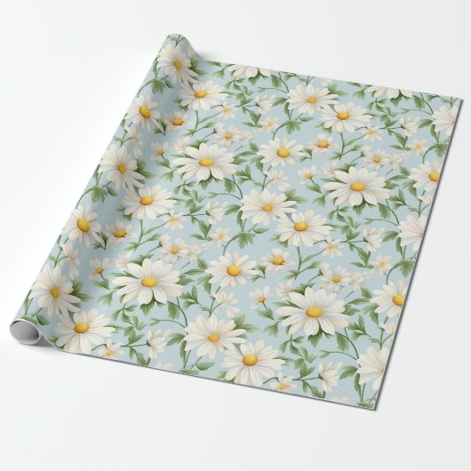 Joyful Daisy Meadow voor Bright Celebrations Cadeaupapier (Uitgerold)