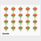Joyful Dancing Meisje met Klavers Ronde Sticker (Vel)