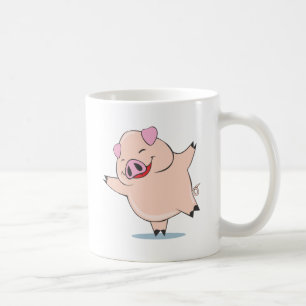Joyful Dancing Pig Koffiemok