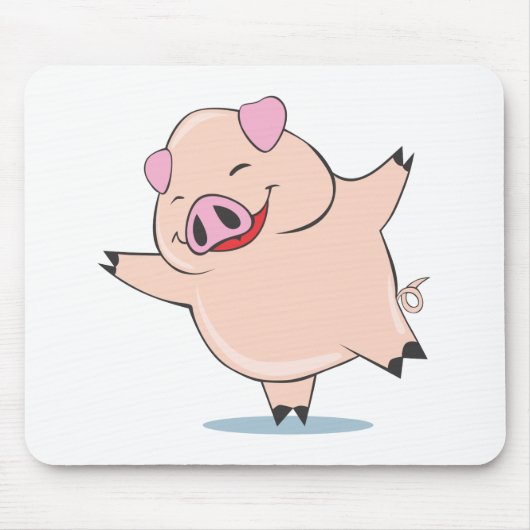 Joyful Dancing Pig Muismat (Voorkant)