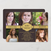 Joyful Day Foto Afstuderen Uitnodiging (Voorkant / Achterkant)