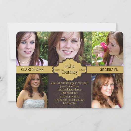 Joyful Day Foto Afstuderen Uitnodiging (Voorkant)