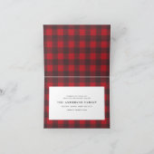 Joyful de tekst van het fotomanuscript en tartan f notitiekaartje (Binnen)