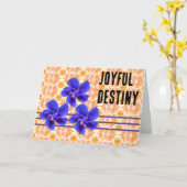Joyful Destiny Gevouwen Wenskaart Kaart (Gele Bloem)