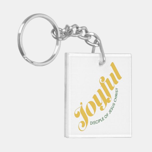 JOYFUL Disciple of Jesus Christus Acrylic Sleutelh Sleutelhanger (Voorkant Links)