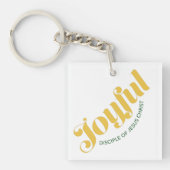 JOYFUL Disciple of Jesus Christus Acrylic Sleutelh Sleutelhanger (Voorkant)
