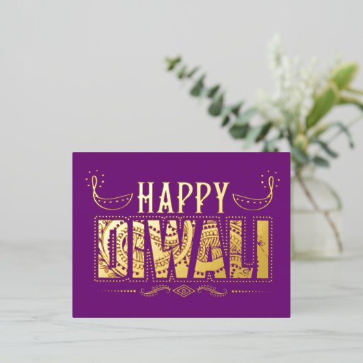 Joyful Diwali Briefkaart (Staand Voorkant)