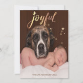 Joyful,Dog Paws met kerstmis (Voorkant)