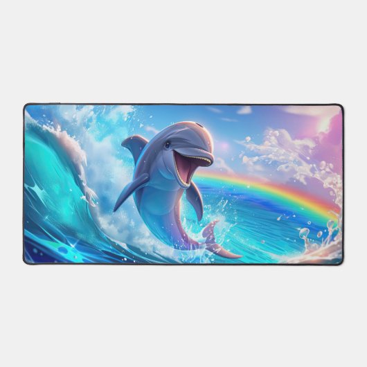 Joyful Dolphin Desk Mat (Voorkant)