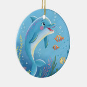 Joyful Dolphin Moments Keramisch Ornament (Rechts)