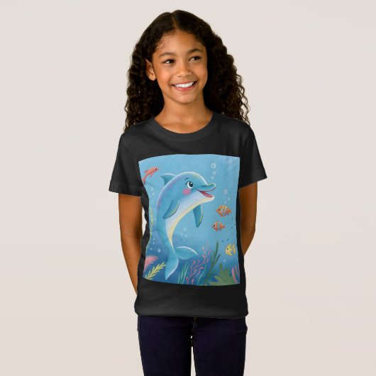Joyful Dolphin Moments T-shirt (Voorkant volledig)