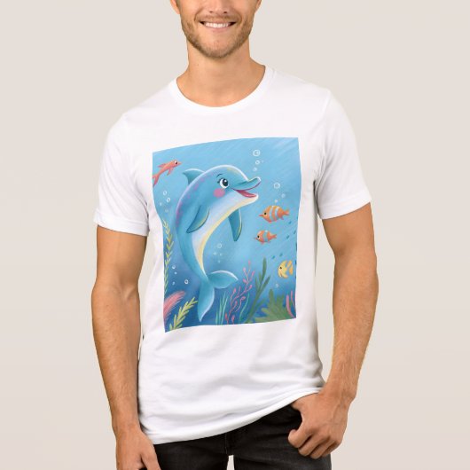 Joyful Dolphin Moments Tri-Blend Shirt (Voorkant)