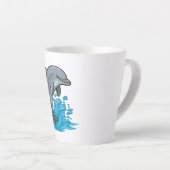 Joyful Dolphin Splash - Latte Mug Latte Mok (Rechterhoek)