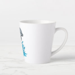 Joyful Dolphin Splash - Latte Mug Latte Mok