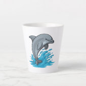 Joyful Dolphin Splash - Latte Mug Latte Mok (Voorkant)