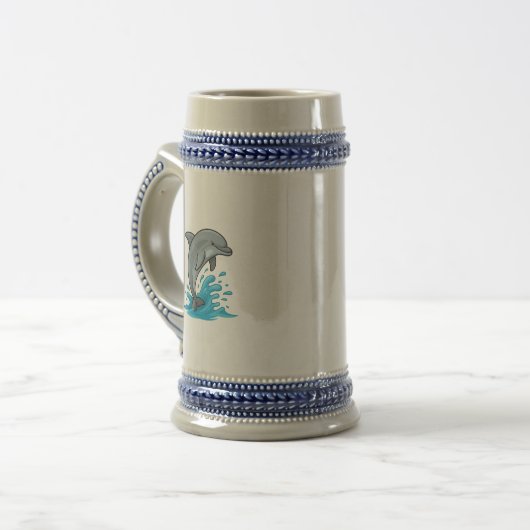 Joyful Dolphin Splash - Mug Bierpul (Voorkant links)