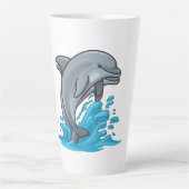 Joyful Dolphin Splash - Mug Latte Mok (Voorkant)