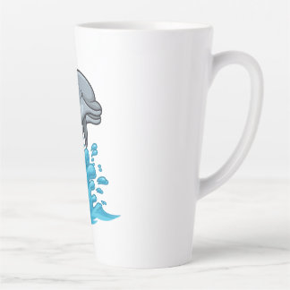 Joyful Dolphin Splash - Mug Latte Mok