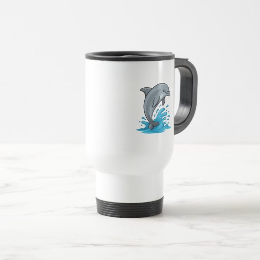 Joyful Dolphin Splash - Mug Reisbeker (Voorkant rechts)
