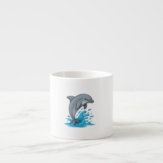Joyful Dolphin Splash - Specialty Mug Espresso Kop (Voorkant)